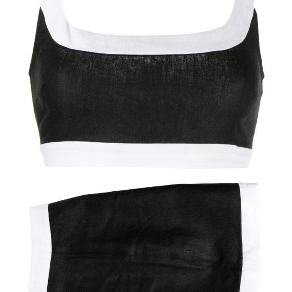 Reformation Robbie Black and White Skirt Set - Picture 6 of 9